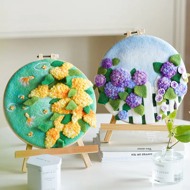 Wool Felt Embroidery Photo Frame DIY Handmade Kit