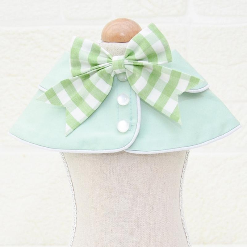 Pet Accessories Dog Small Shawl Bib Saliva Towel Triangle Scarf - Size M - Light Blue