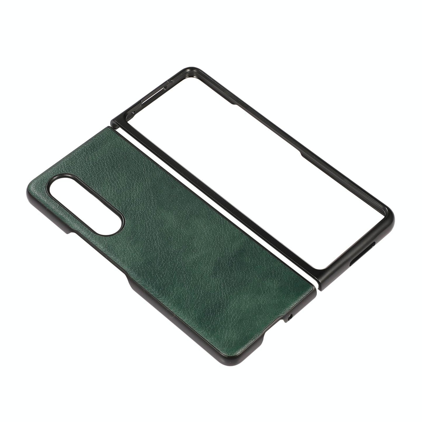Two Tone Litchi Pu Case for Samsung Galaxy z Fold 4 - Slim & Stylish - Green