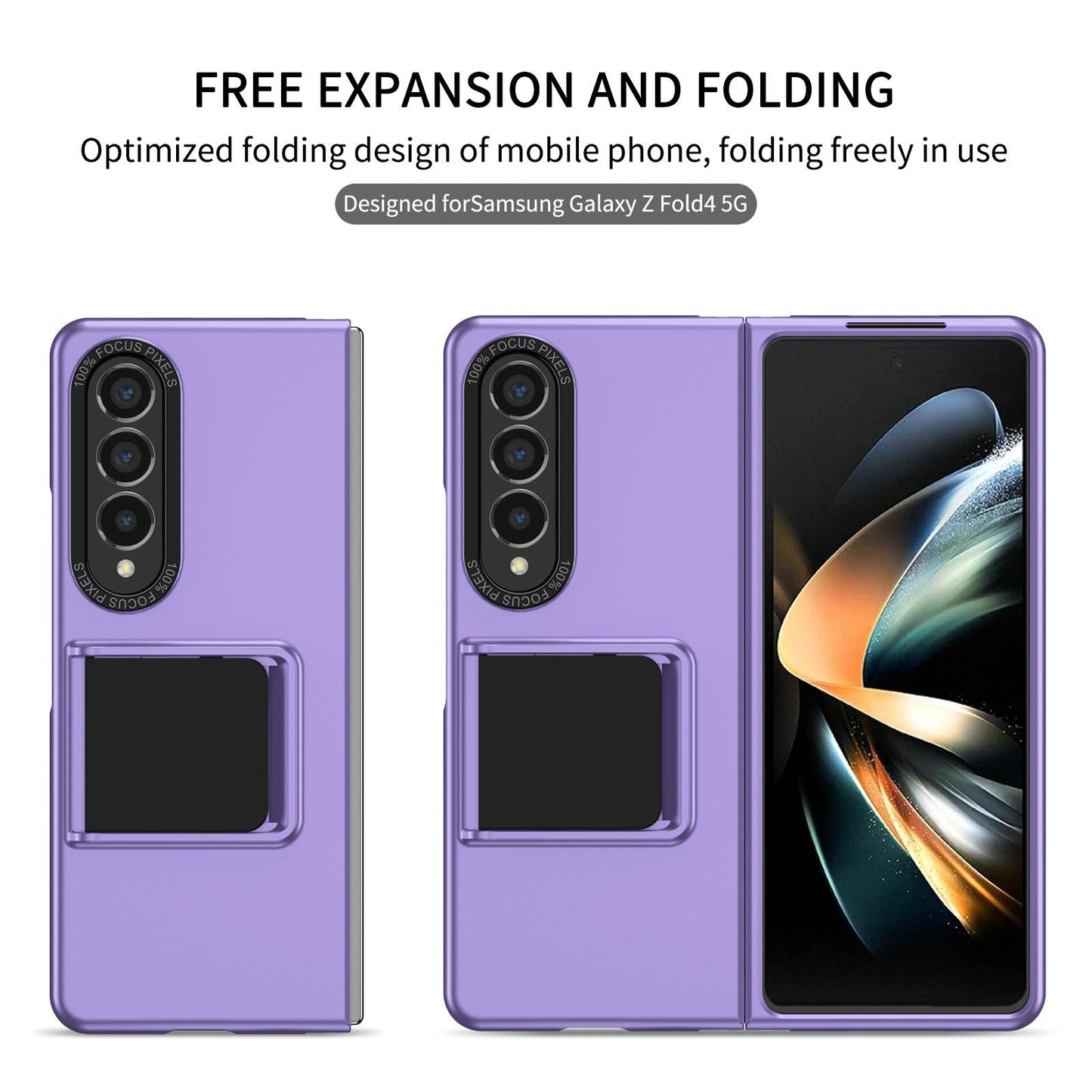 Foldable 3d Design Phone Case for Samsung Galaxy z Fold 4 / 5g - Purple