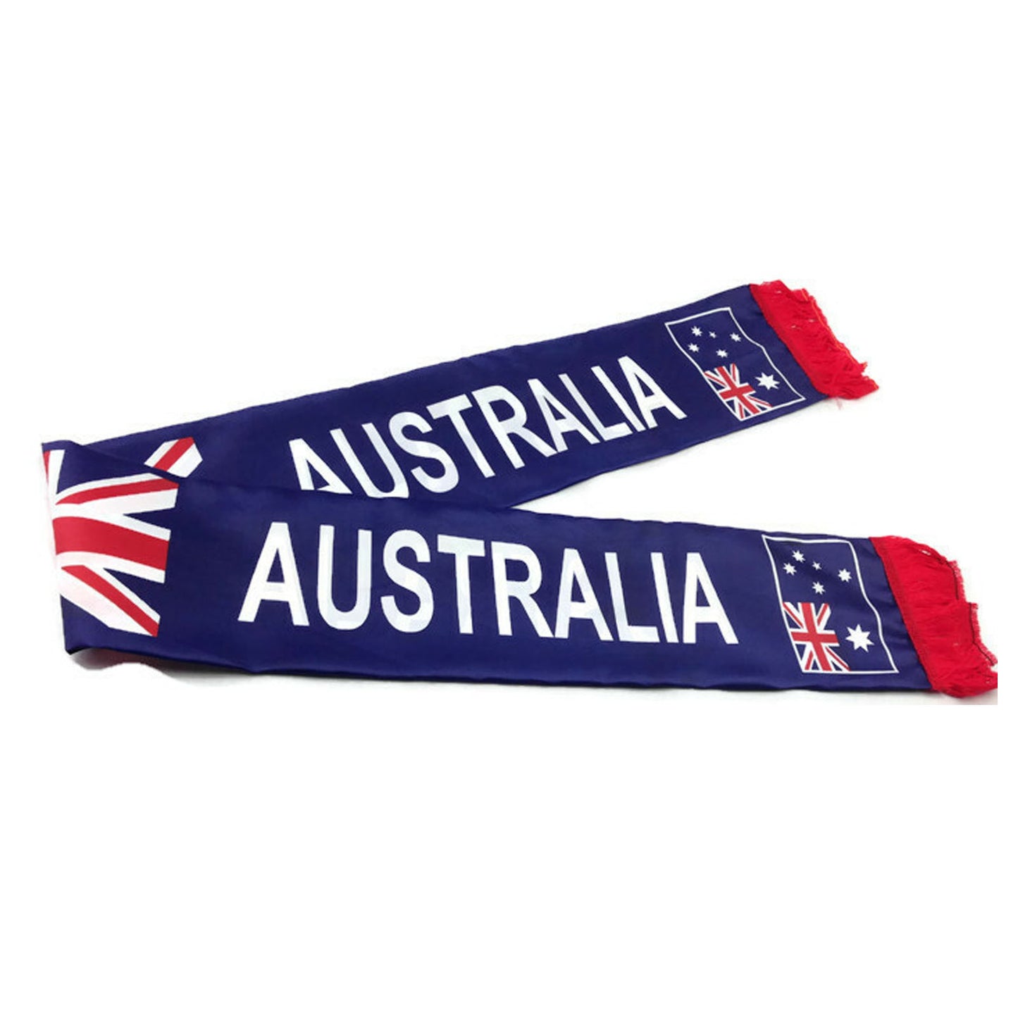 Australian Flag SCARF Australia Day Costume Party w Fringe Souvenir