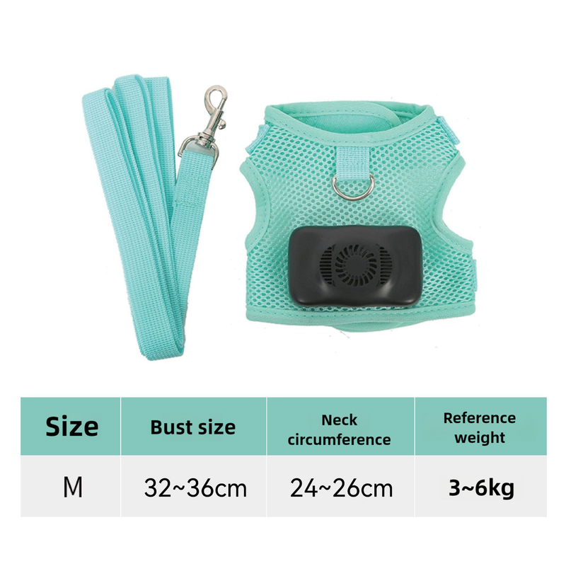 Size M Green Pet Cooling Harness