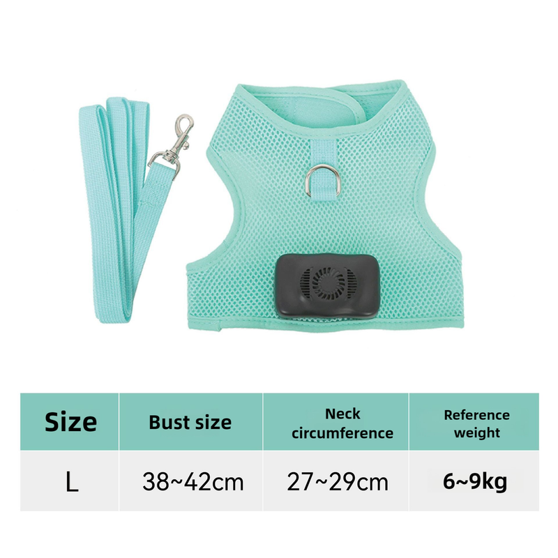 Size L Green Pet Cooling Harness