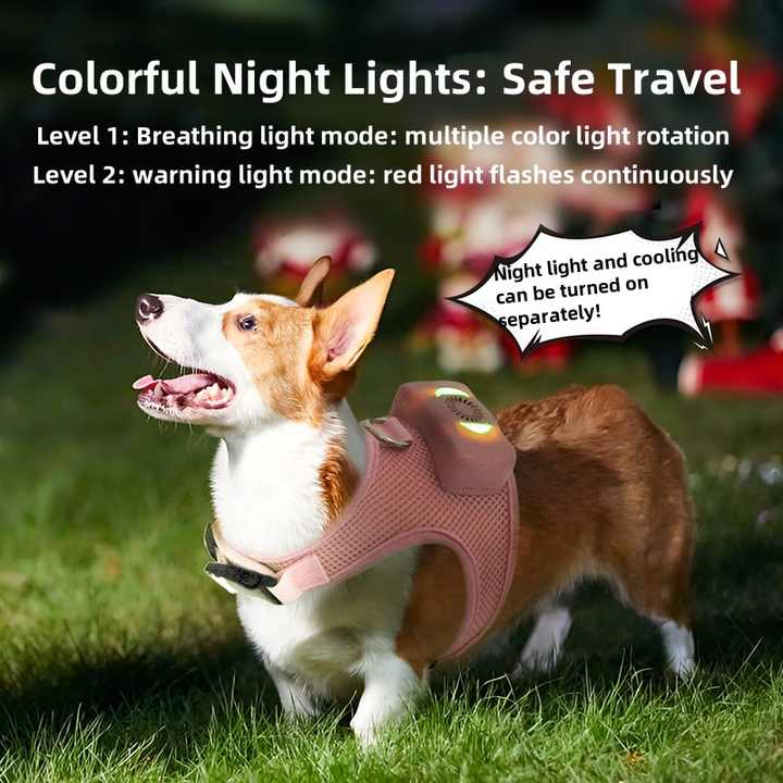 Size L Pink Pet Cooling Harness