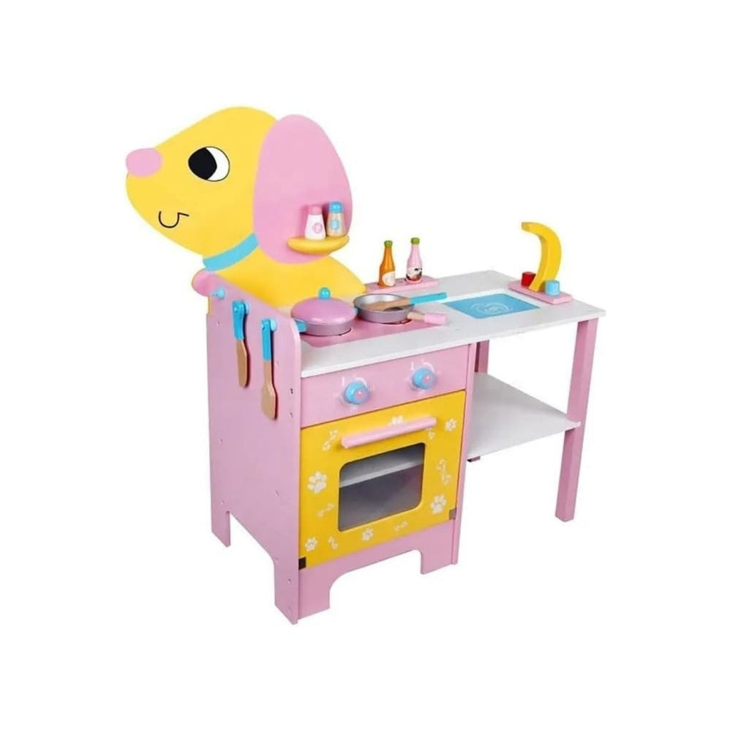 EKKIO Wooden Kitchen Playset for Kids (Puppy Shape Kitchen Set) EK-KP-108-MS
