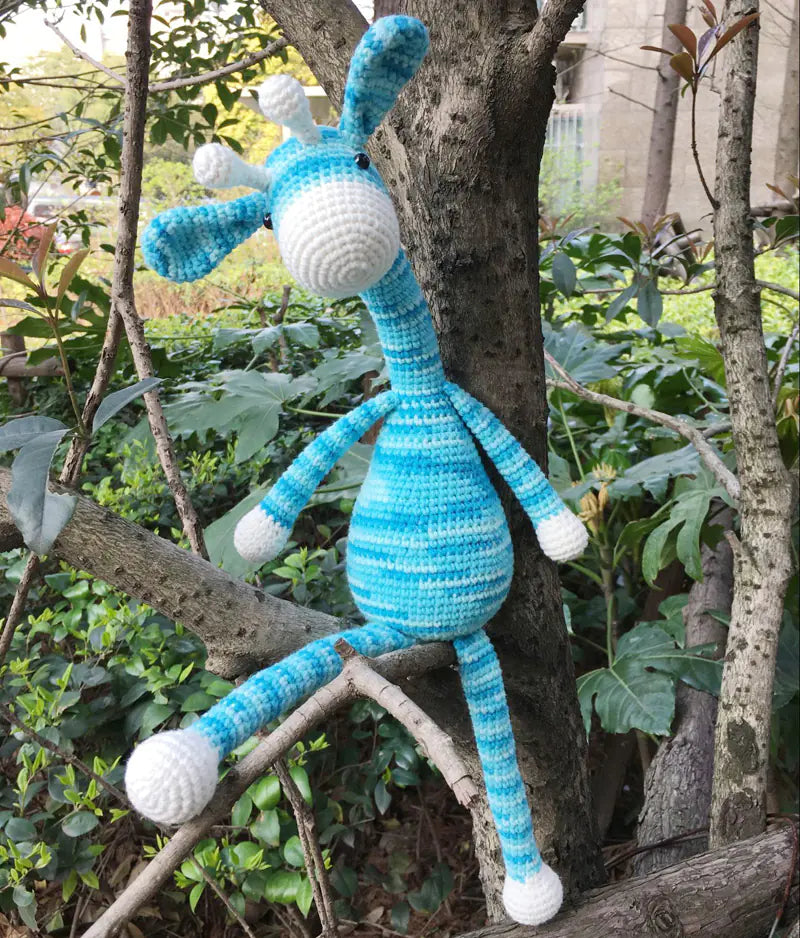 Handmade Crochet Giraffe DIY Kit with Yarn Materials