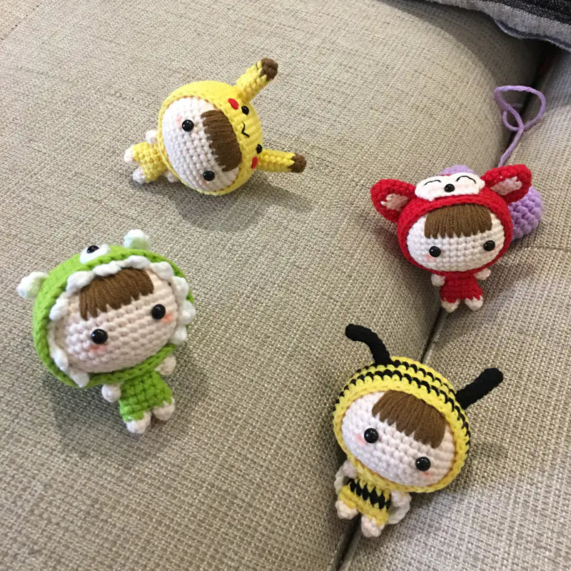 Crochet Doll Keychain Kit with Video Tutorial