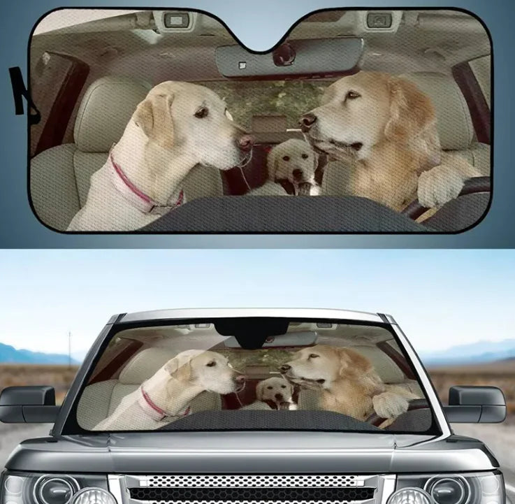 Windscreen Sunshade Front Gear Heat Insulation Free Punch