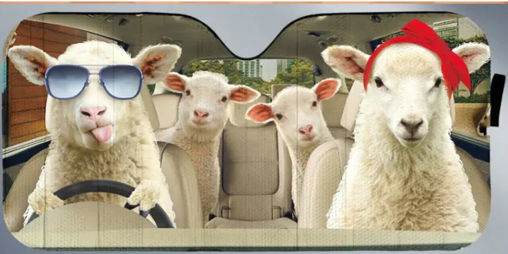 Windscreen Sunshade Front Gear Heat Insulation Free Punch