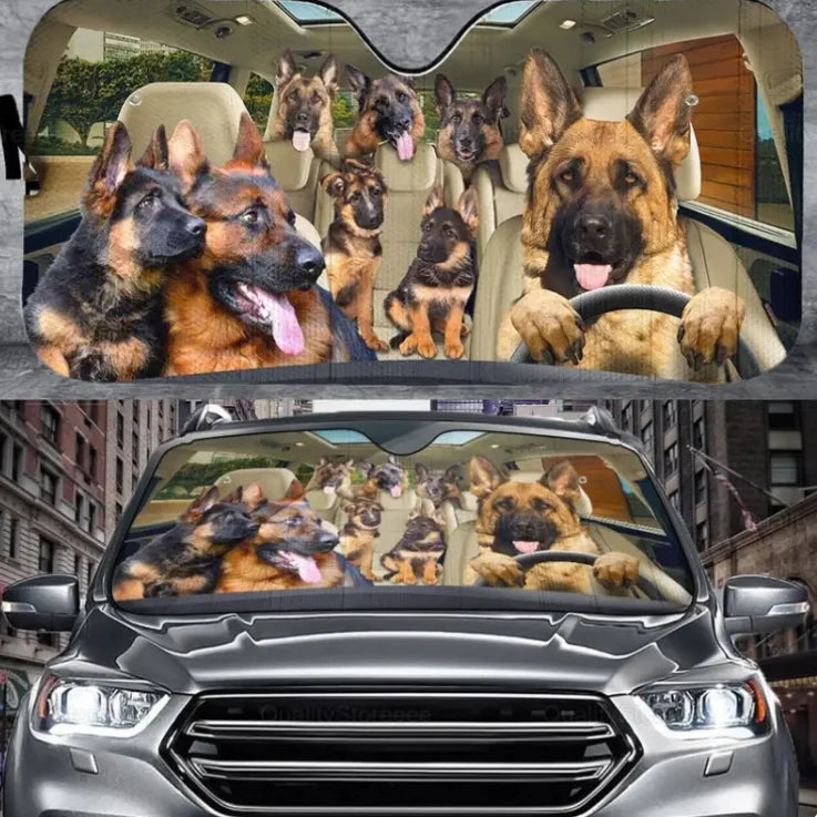 Windscreen Sunshade Front Gear Heat Insulation Free Punch