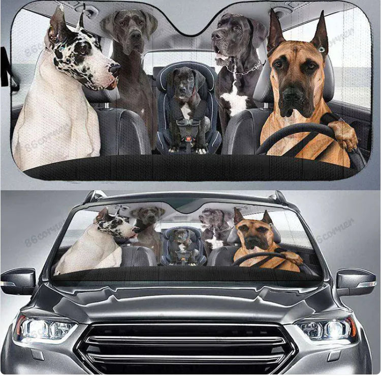 Windscreen Sunshade Front Gear Heat Insulation Free Punch