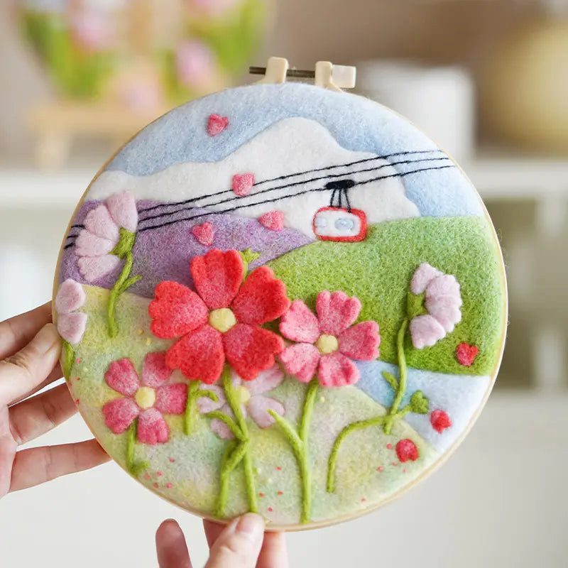 Wool Felt Embroidery Photo Frame DIY Handmade Kit