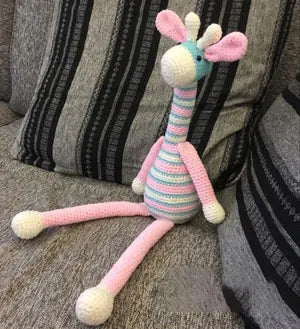 Handmade Crochet Giraffe DIY Kit with Yarn Materials