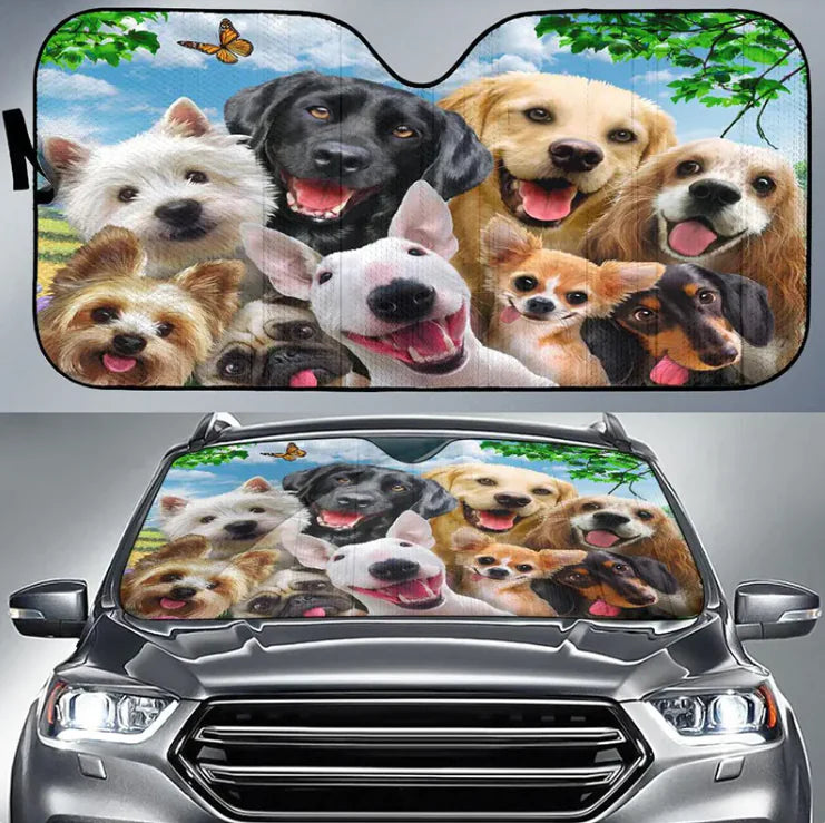 Windscreen Sunshade Front Gear Heat Insulation Free Punch