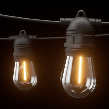 19m Festoon Lights Christmas Fairy String Lights Outdoor Party Garden Decor