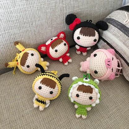 Crochet Doll Keychain Kit with Video Tutorial