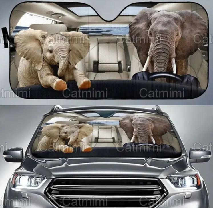 Windscreen Sunshade Front Gear Heat Insulation Free Punch