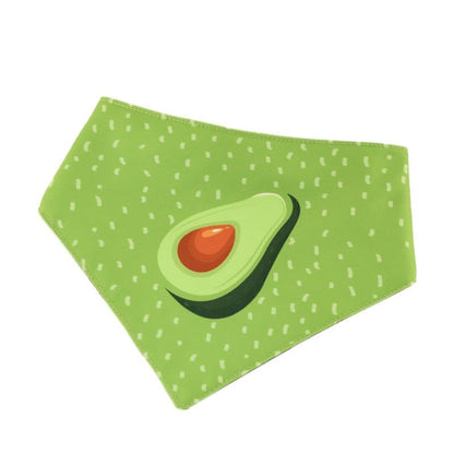 Refreshing Avocado Pet Scarf Three-Layer Thickened Waterproof Saliva Towel - Size Xs