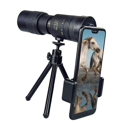 High Definition Monocular Telescope With Photo Holder & Tripod - 10-300X40