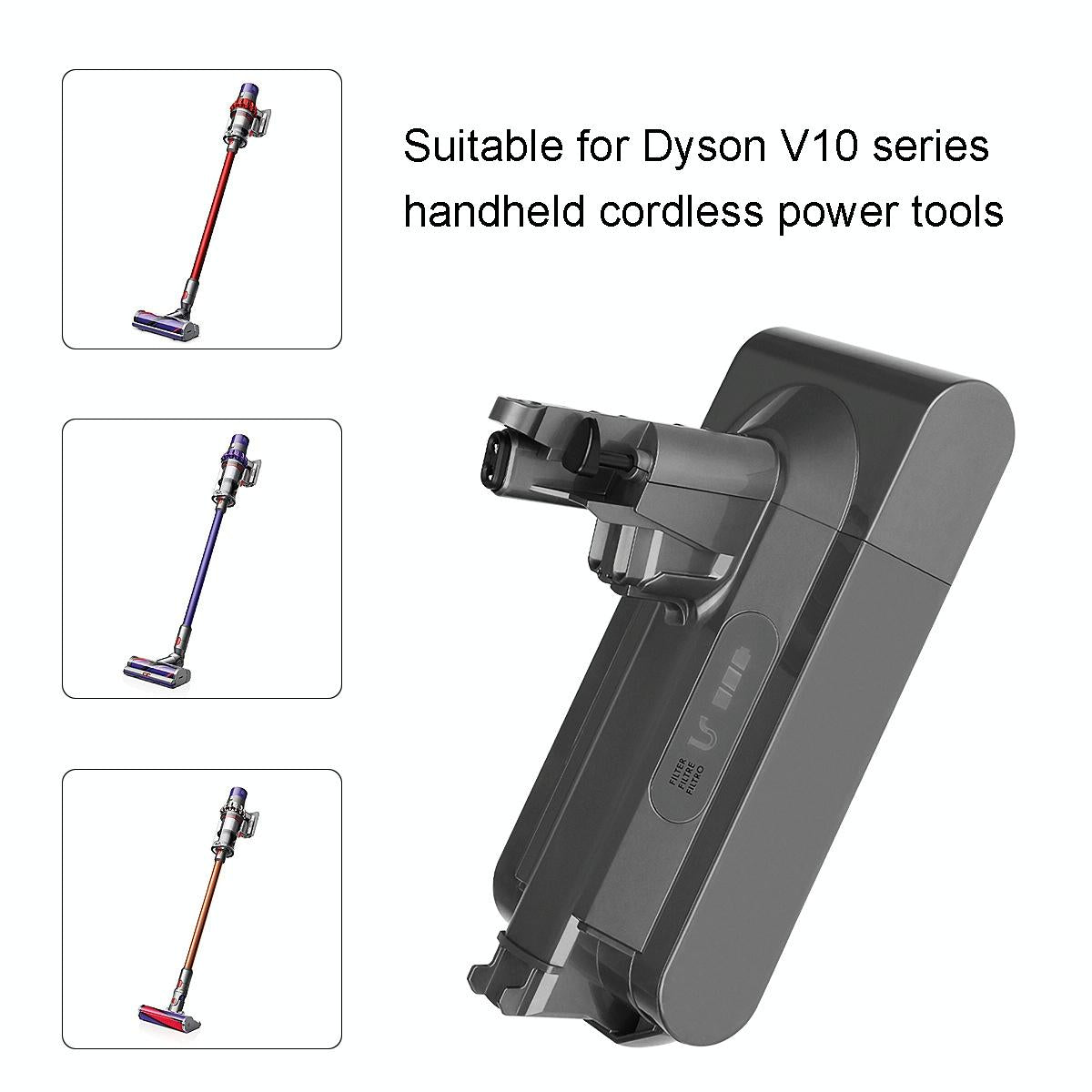 Replacement Battery for Dyson V10 Handheld Vacuum Accessories - 3000Mah
