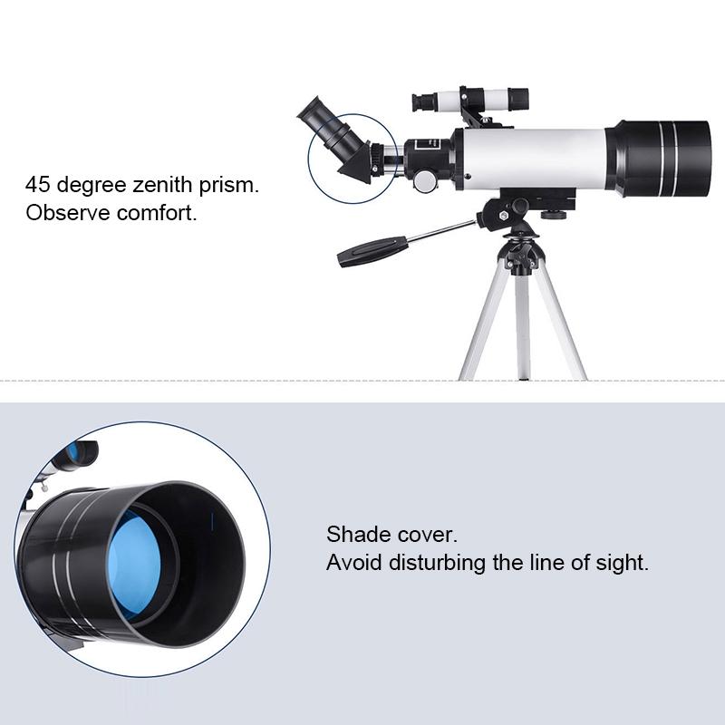 High Definition High Times Astronomical Telescope with Tripod - 16x / 66x70