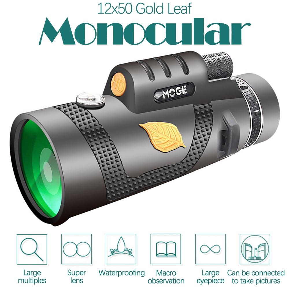 Professional 12X50 Hd Monocular Night Vision Telescope + Tripod