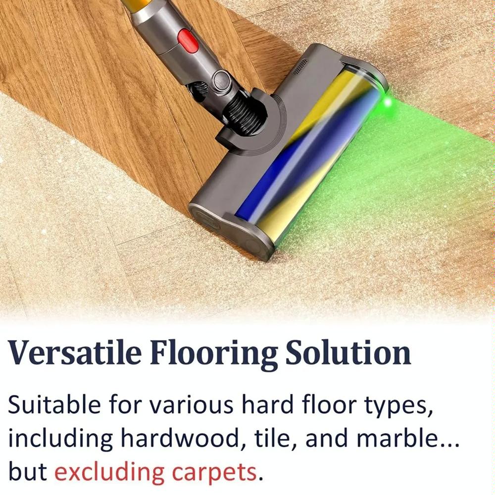 Green Light Dust Display Vacuum Brush Head - For Dyson V10 Slim V12 Slim