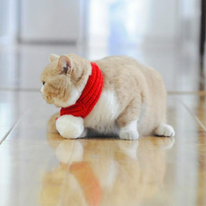 Pet Christmas Wool Scarf Medium & Large Dog Saliva Towel - Size M