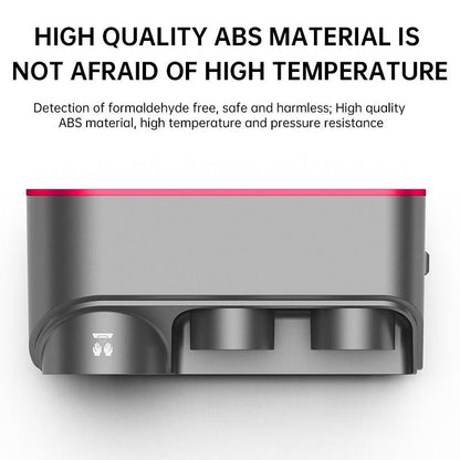 Wall Mounted Hair Dryer Bracket Storage Rack Black Nickel - With Hand Dryer Black Nickel Colour