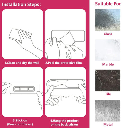 Wall Mounted Hair Dryer Bracket Storage Rack Black Nickel - With Hand Dryer Black Nickel Colour