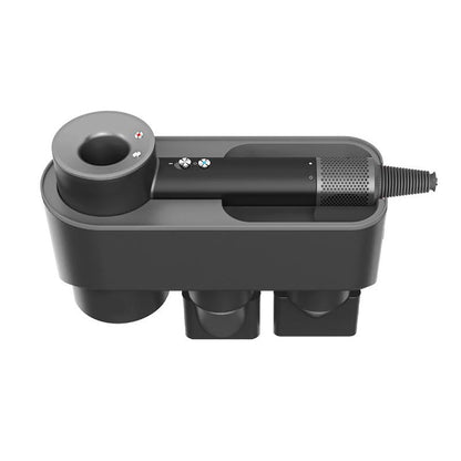 Wall Mounted Hair Dryer Bracket Storage Rack Black Nickel - With Hand Dryer Black Nickel Colour
