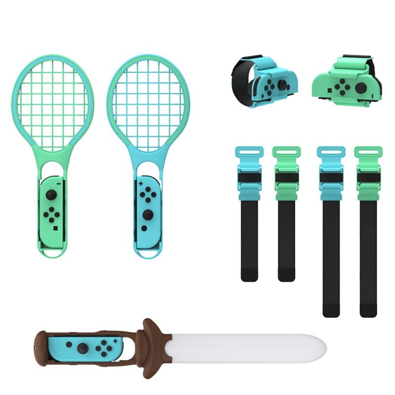7-in-1 Sports Set for Nintendo Switch Lightsaber Leg Strap Tennis Racket Wrist Strap