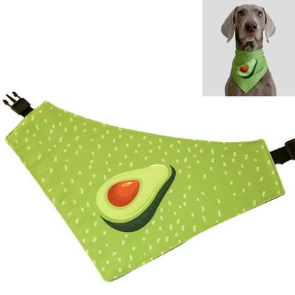 Refreshing Avocado Pet Scarf Three-Layer Thickened Waterproof Saliva Towel - Size Xl