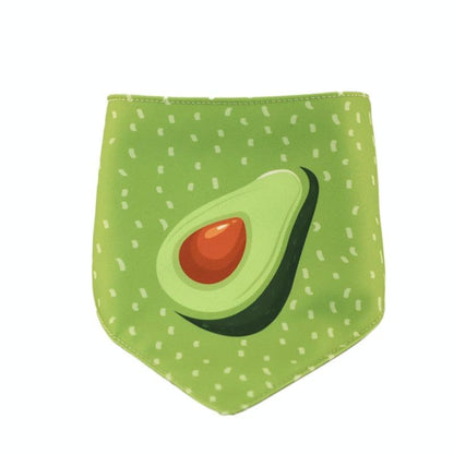Refreshing Avocado Pet Scarf Three-Layer Thickened Waterproof Saliva Towel - Size Xl