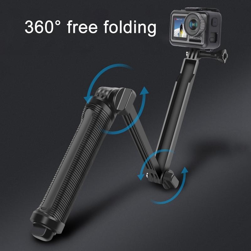 3-in-1 Monopod Tripod Selfie Stick for Gopro Hero12 - Portable and Versatile