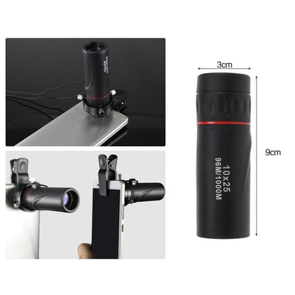 Portable High Definition Dual Focus Monocular Telescope - 10X25 - Professional