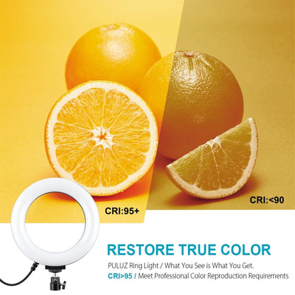 Live Broadcast Dual Phone Bracket with 1.1m Tripod & 6.2 Inch Led Ring Light Kit