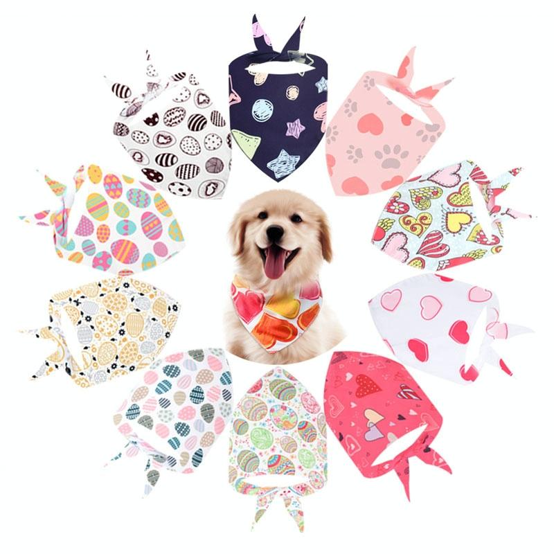 Cute Pet Triangle Towel Bib Cartoon Cats And Dogs Drool Towel Scarf - Size 01 - 07