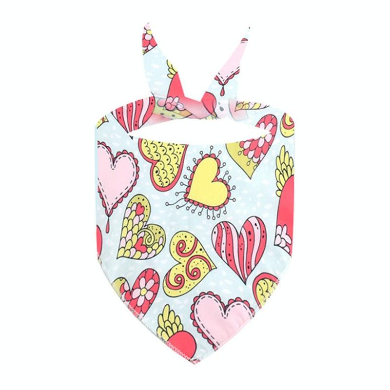Cute Pet Triangle Towel Bib Cartoon Cats And Dogs Drool Towel Scarf - Size 01 - 07