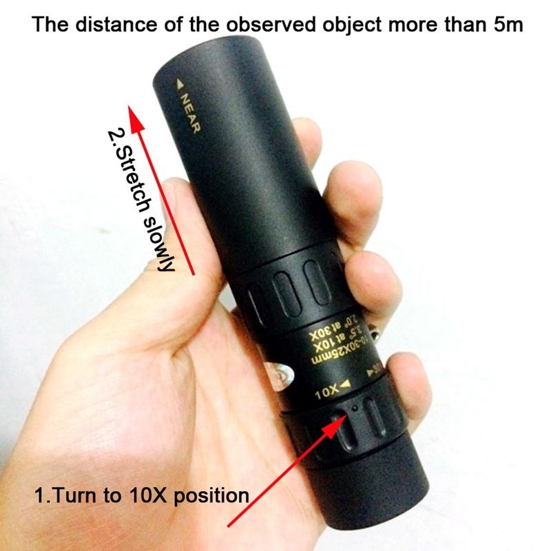 Portable High Definition Night-vision Telescope - 10-30x25