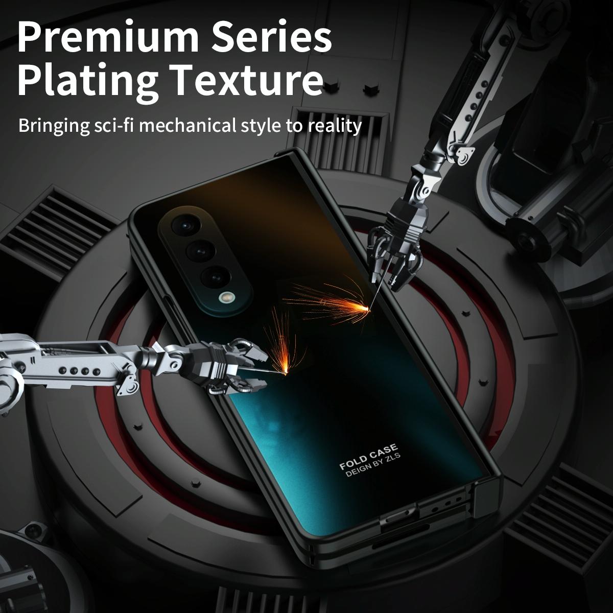 Foldable Electroplated 5g Case for Samsung Galaxy z Fold 4 - Green