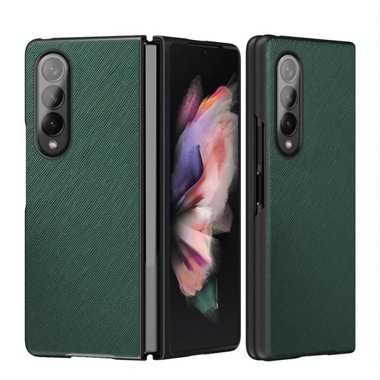 Foldable Cross Pattern Phone Case for Samsung Galaxy z Fold 4 / 5g - Foldable Design - Green
