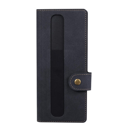 Vili Pr Series Flip Leather Case for Samsung Galaxy z Fold4 - Black