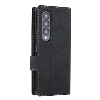 Vili Pr Series Flip Leather Case for Samsung Galaxy z Fold4 - Black
