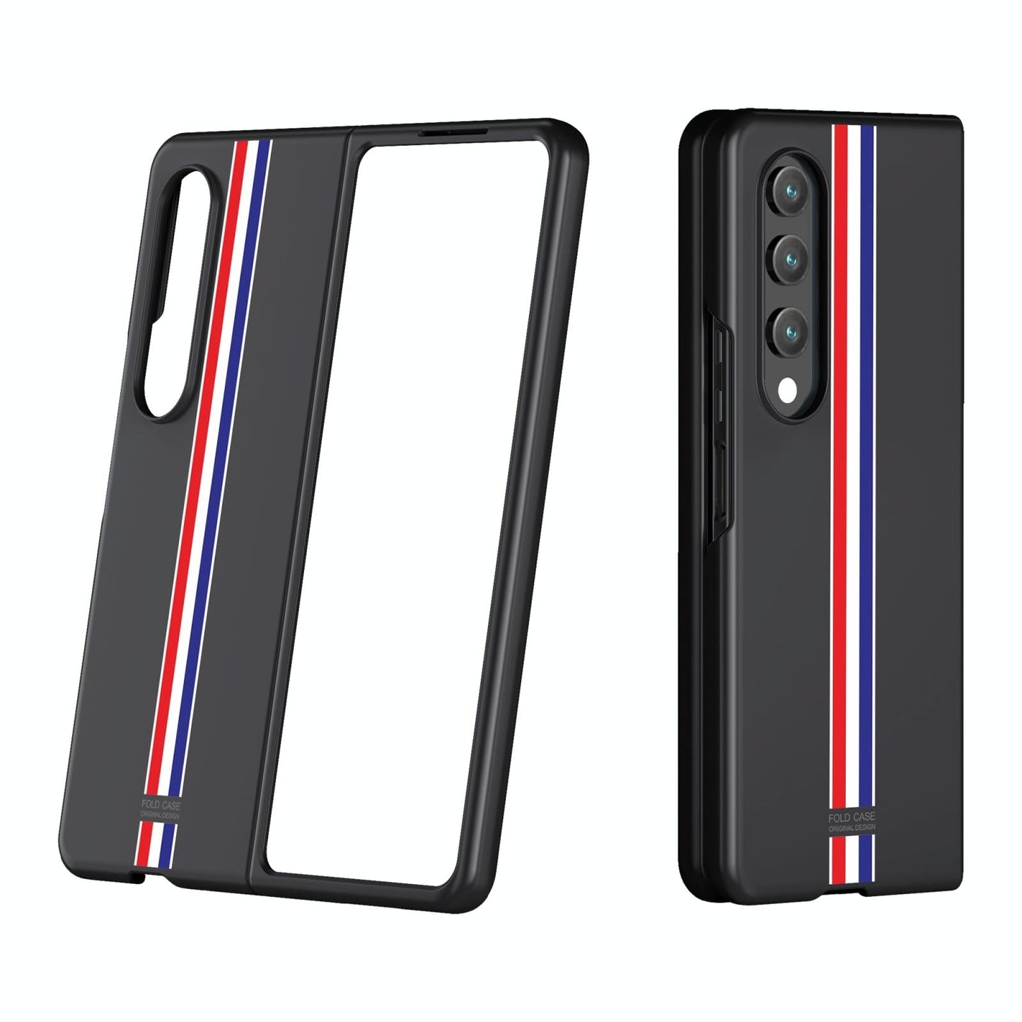 Frosted Skin Case for Samsung Galaxy z Fold 4 - Slim & Stylish - Black Color Bar