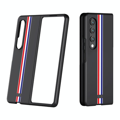 Frosted Skin Case for Samsung Galaxy z Fold 4 - Slim & Stylish - Black Color Bar