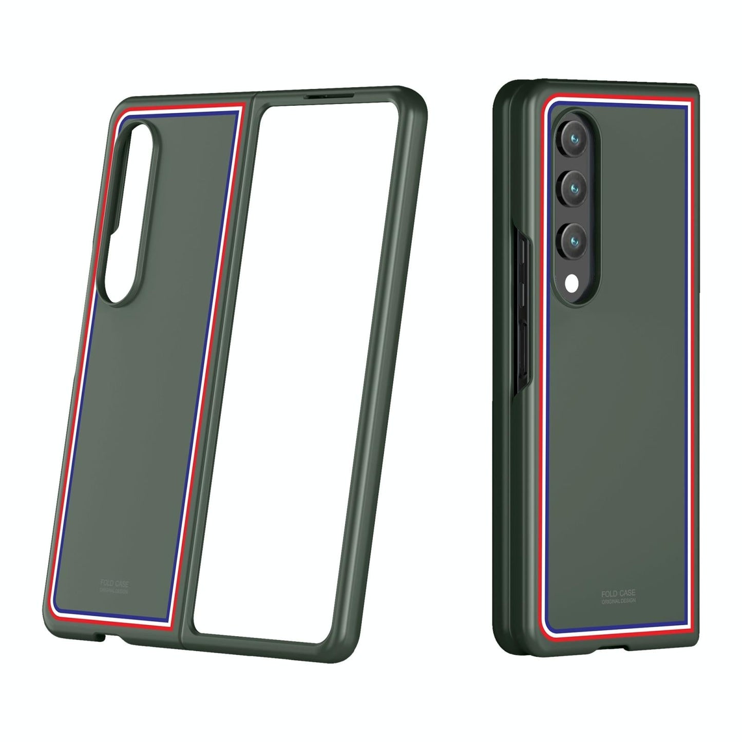 Frosted Skin Case for Samsung Galaxy z Fold 4 - Slim & Stylish - Black Color Bar