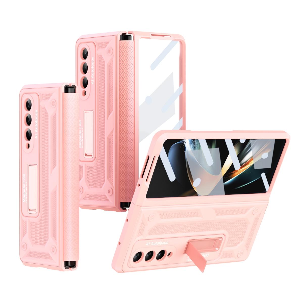 Telescopic Hinge Foldable Phone Case with Stand - 5g - Pink