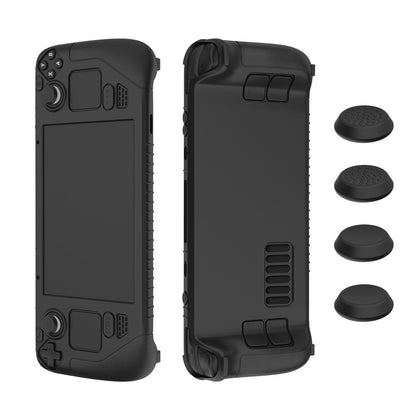 Silicone Game Controller Cover with 4 Key Caps - Protective - Black