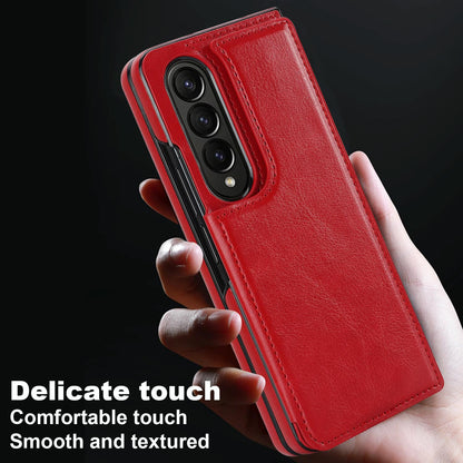 Full Coverage Double Buckle Phone Case for Samsung Galaxy z Fold 4 - Black